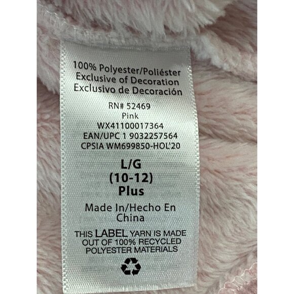 Wonder Nation Girls Pink Plush Long-Sleeve Unicorn Sweatshirt L 10-12 Plus - Picture 7 of 10